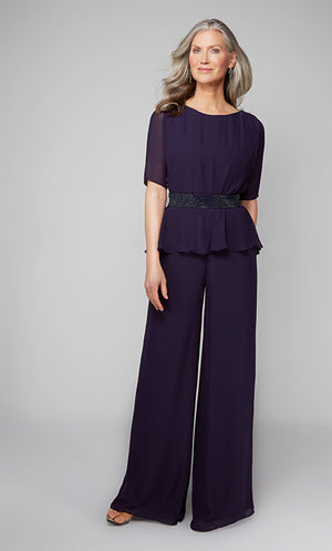 ALYCE Paris 27576 Special Occasion Scoop Modest Jumpsuit Dress