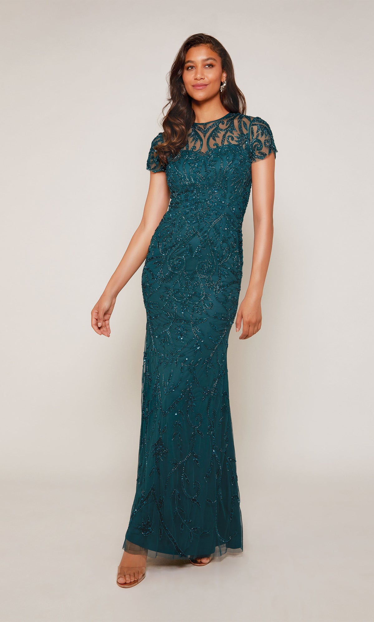 ALYCE Paris 27607 Special Occasion Illusion Elegant Straight Dress