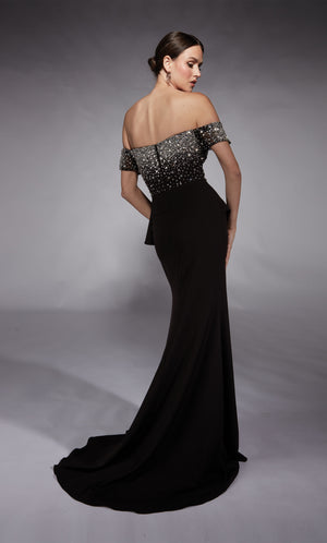 Formal Dress: 27715. Long, Off The Shoulder, Fit N Flare