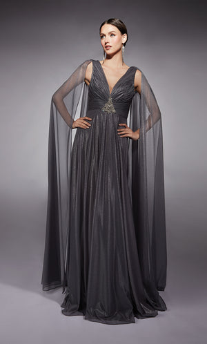 Formal Dress: 27720. Long, Plunging Neckline, A-line