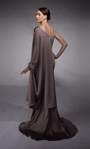 Formal Dress: 27722. Long, Scoop Neck, Straight, Closed Back