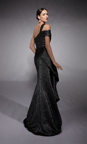 Formal Dress: 27734. Long, One Shoulder, Fit N Flare, Closed Back