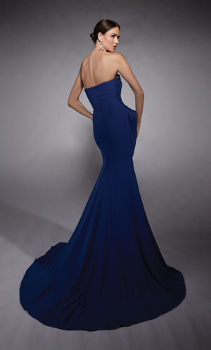 Formal Dress: 27739. Long, Strapless, Fit N Flare, Closed Back