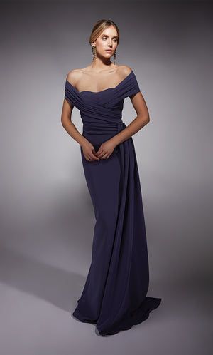 Formal Dress: 27745. Long, Off The Shoulder, Straight