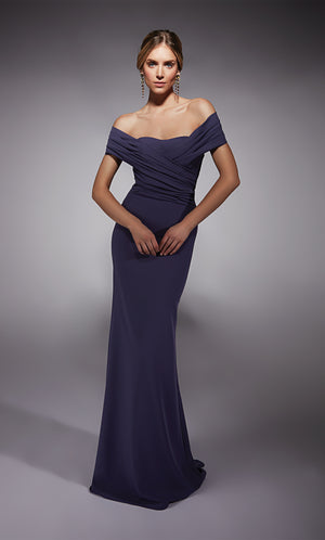 Formal Dress: 27745. Long, Off The Shoulder, Straight