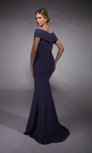 Formal Dress: 27745. Long, Off The Shoulder, Straight