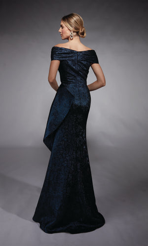 Formal Dress: 27774. Long, Off The Shoulder, Fit N Flare