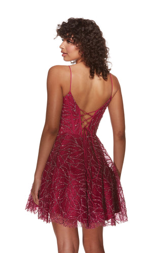 Formal Dress: 3771. Short, Plunging Neckline, A-line