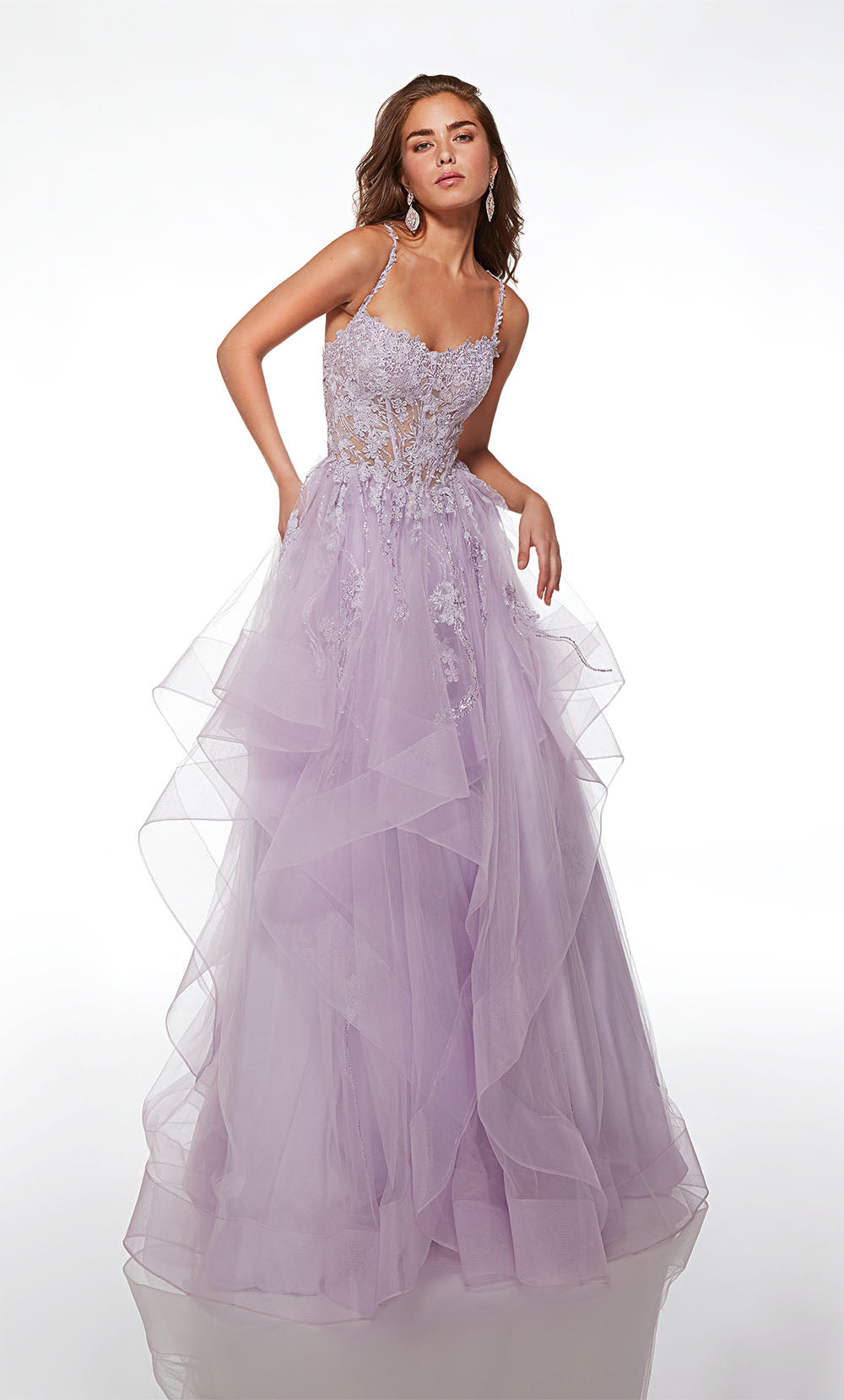 ALYCE Paris 61094 Alyce Long Sweetheart Ruffles Ballgown Dress