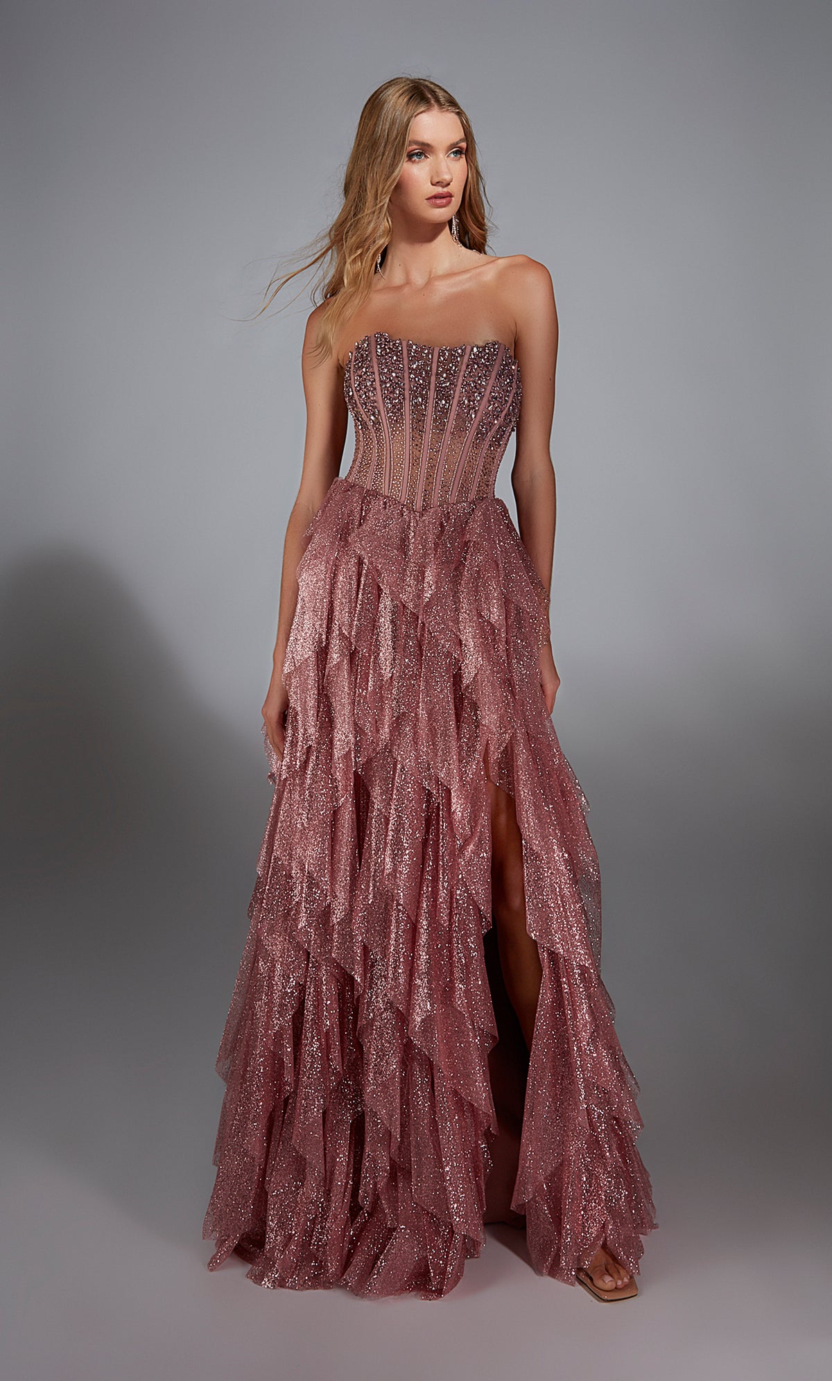 Formal Dress: 61762. Long, Strapless, A Line, Closed Back