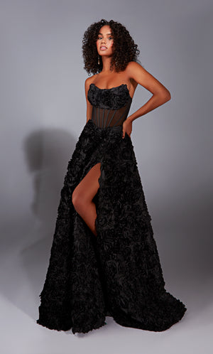 Formal Dress: 61775. Long, Strapless, Ballgown, Closed