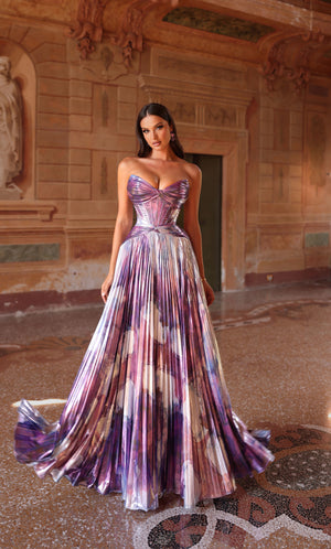 Formal Dress: 61779. Long, Strapless, A Line, Closed Back