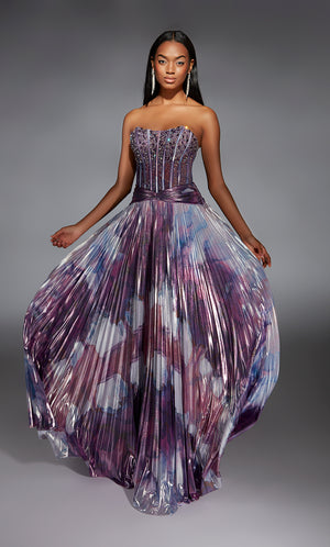 Formal Dress: 61781. Long, Strapless, A Line, Closed Back