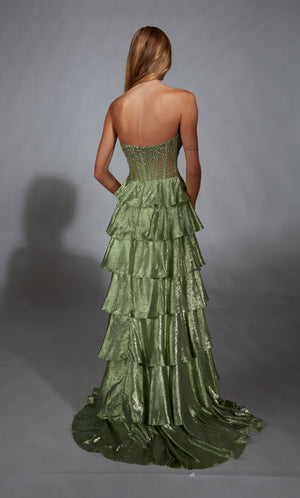 Formal Dress: 61783. Long, Strapless, A Line, Corset