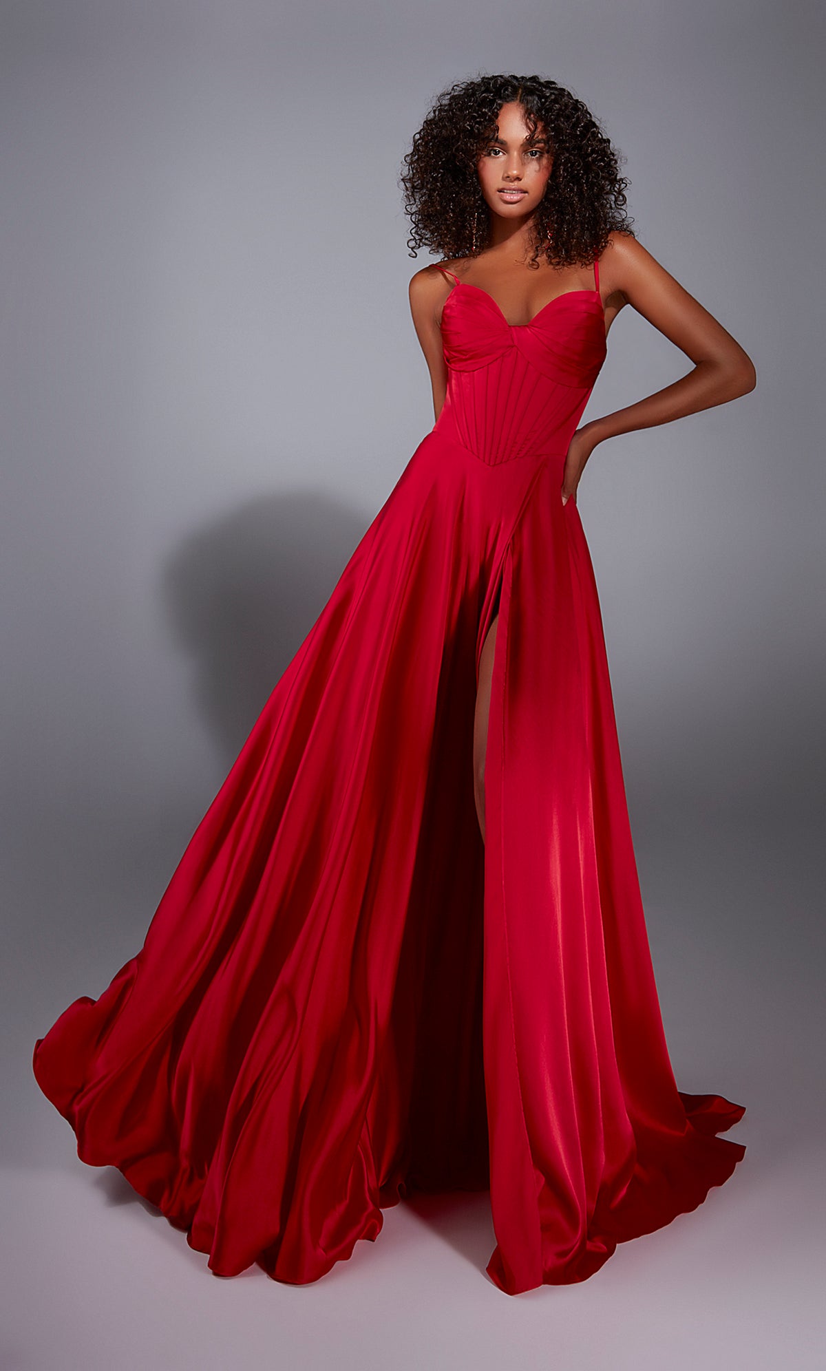 Formal Dress: 61828. Long, Sweetheart Neckline, Flowy, Lace-up Back