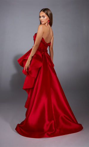 Formal Dress: 61829. Long, Strapless, High-low, Closed Back