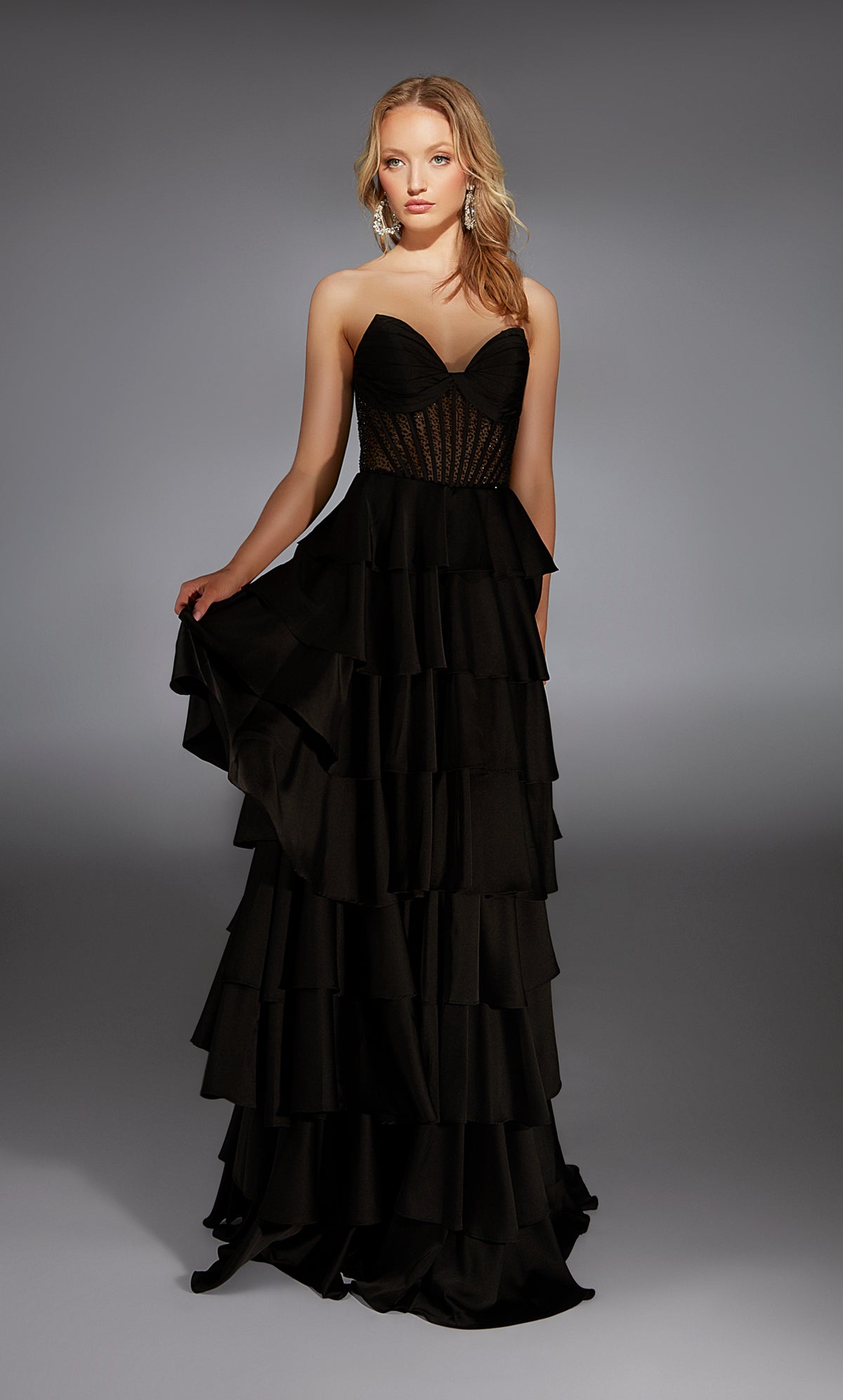 Formal Dress: 61833. Long, Strapless, A Line, Closed Back