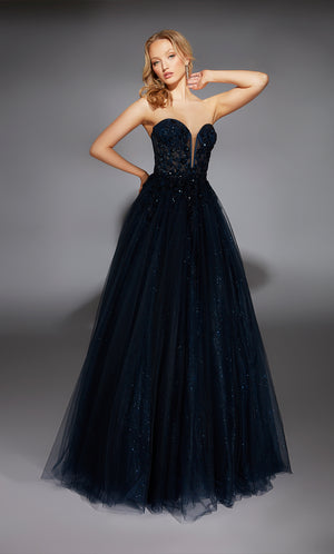 Formal Dress: 61846. Long, Strapless, Ballgown, Closed Back