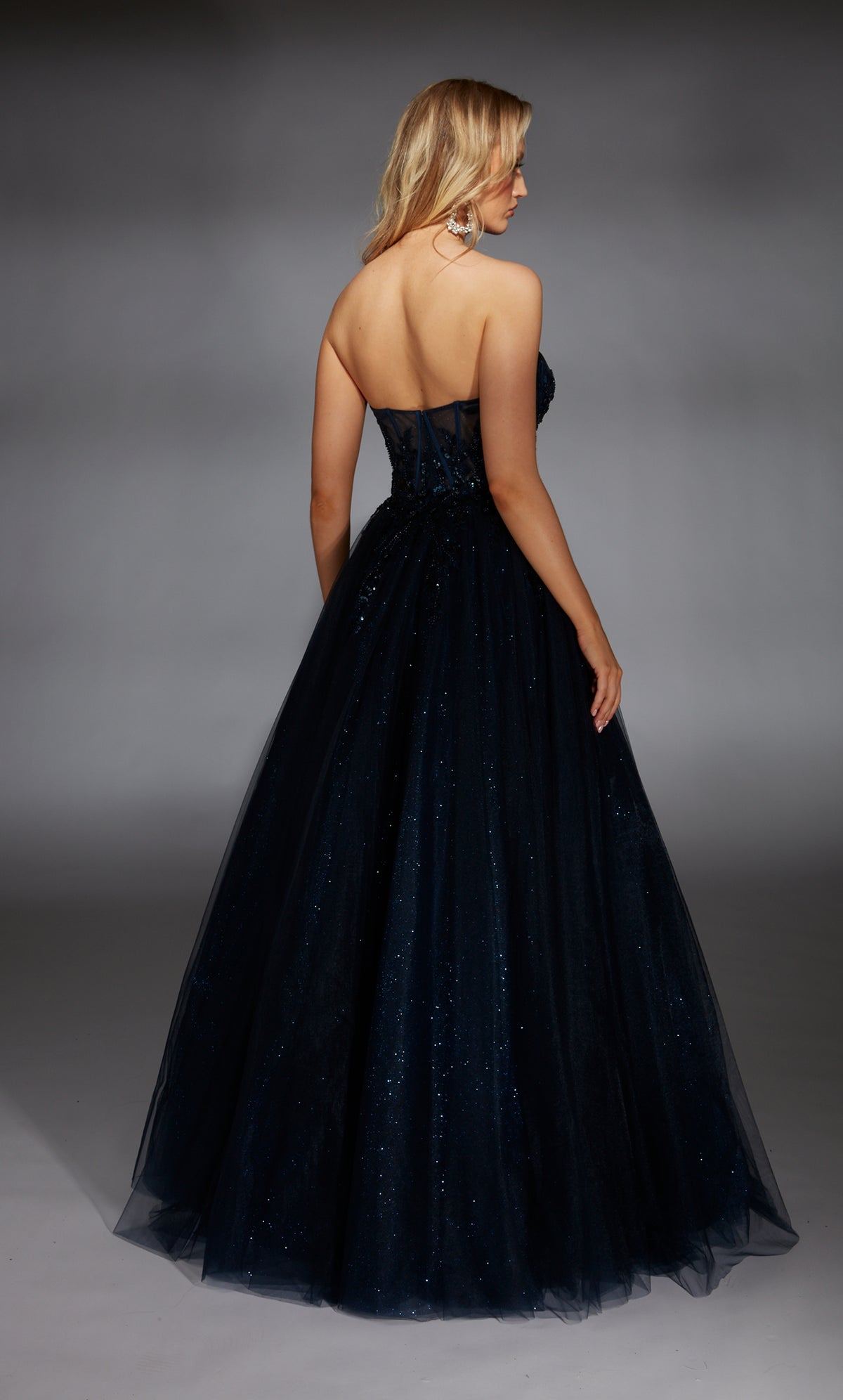 Formal Dress: 61846. Long, Strapless, Ballgown, Closed Back