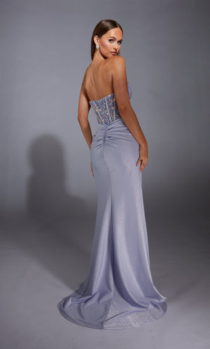 Formal Dress: 61856. Long, Strapless, Straight, Closed