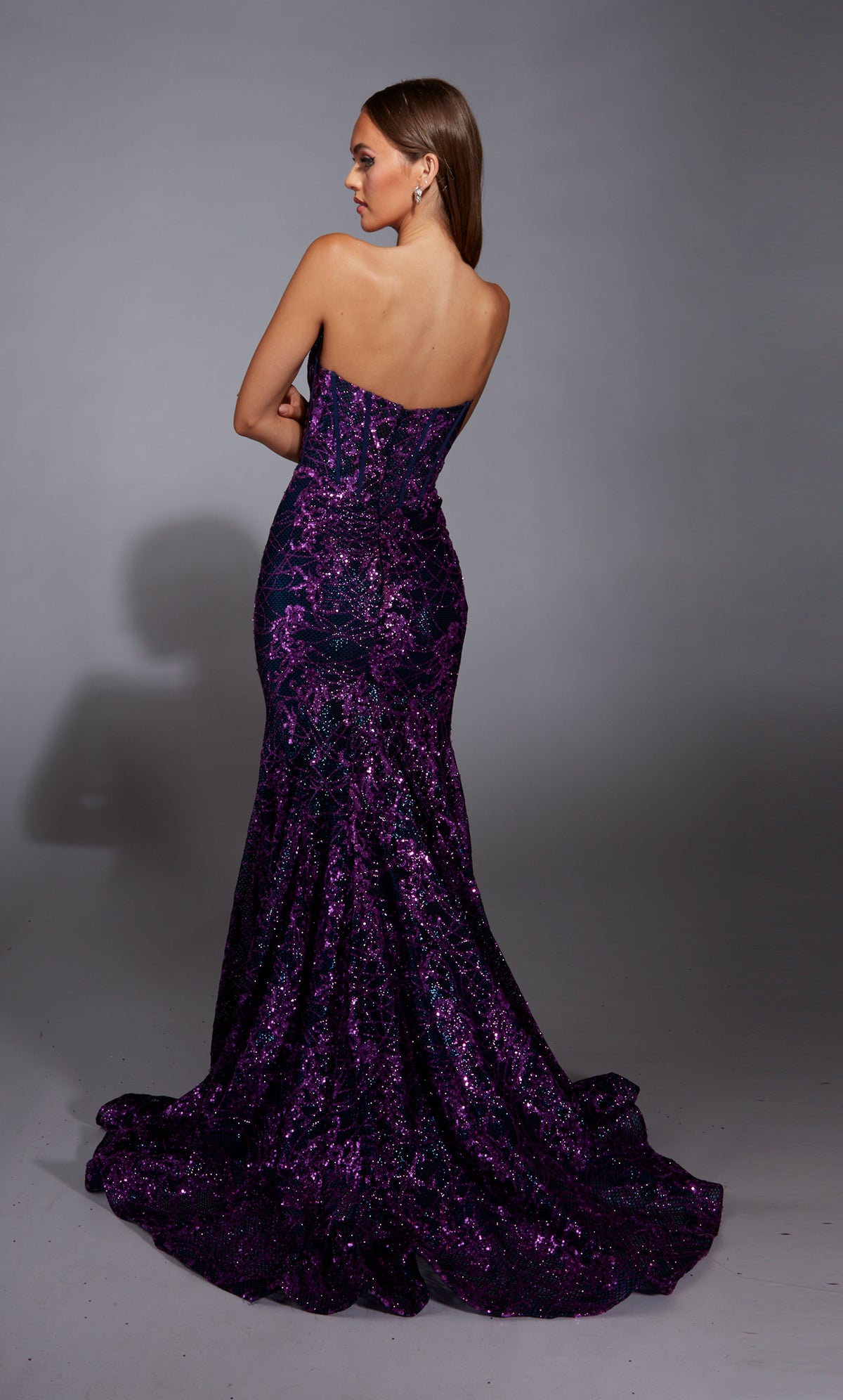 Formal Dress: 61887. Long, Strapless, Mermaid, Closed Back