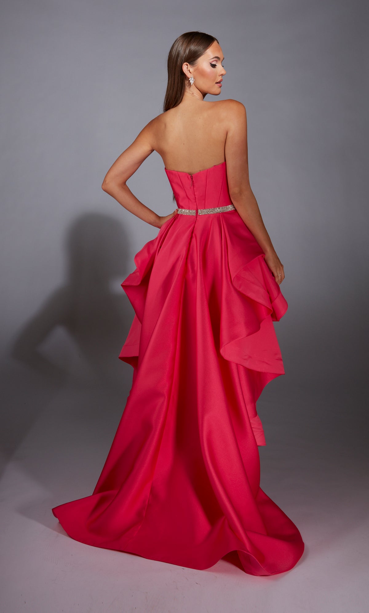 Formal Dress: 61934. Long, Strapless, High-low, Closed Back