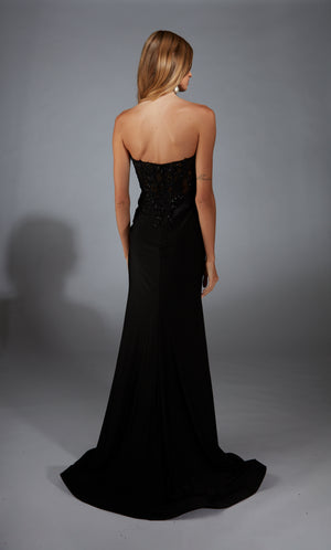 Formal Dress: 61953. Long, Strapless, Fit N Flare, Closed Back