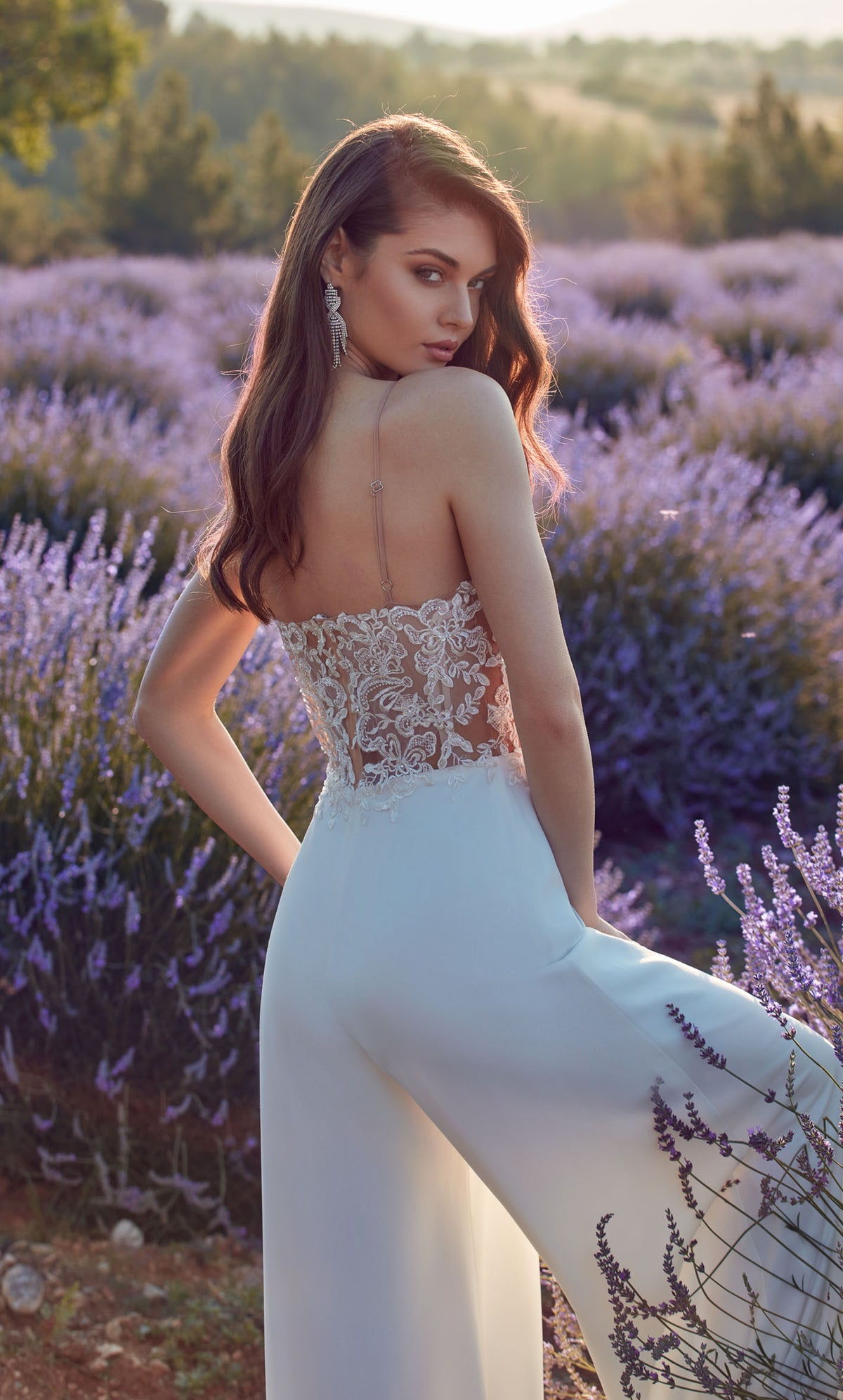 Formal Dress: 70017. Long, V-neck, Jumpsuit, Closed Back