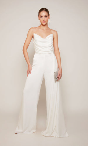 Formal Dress: 70050. Long, Strapless, Jumpsuit, Closed Back