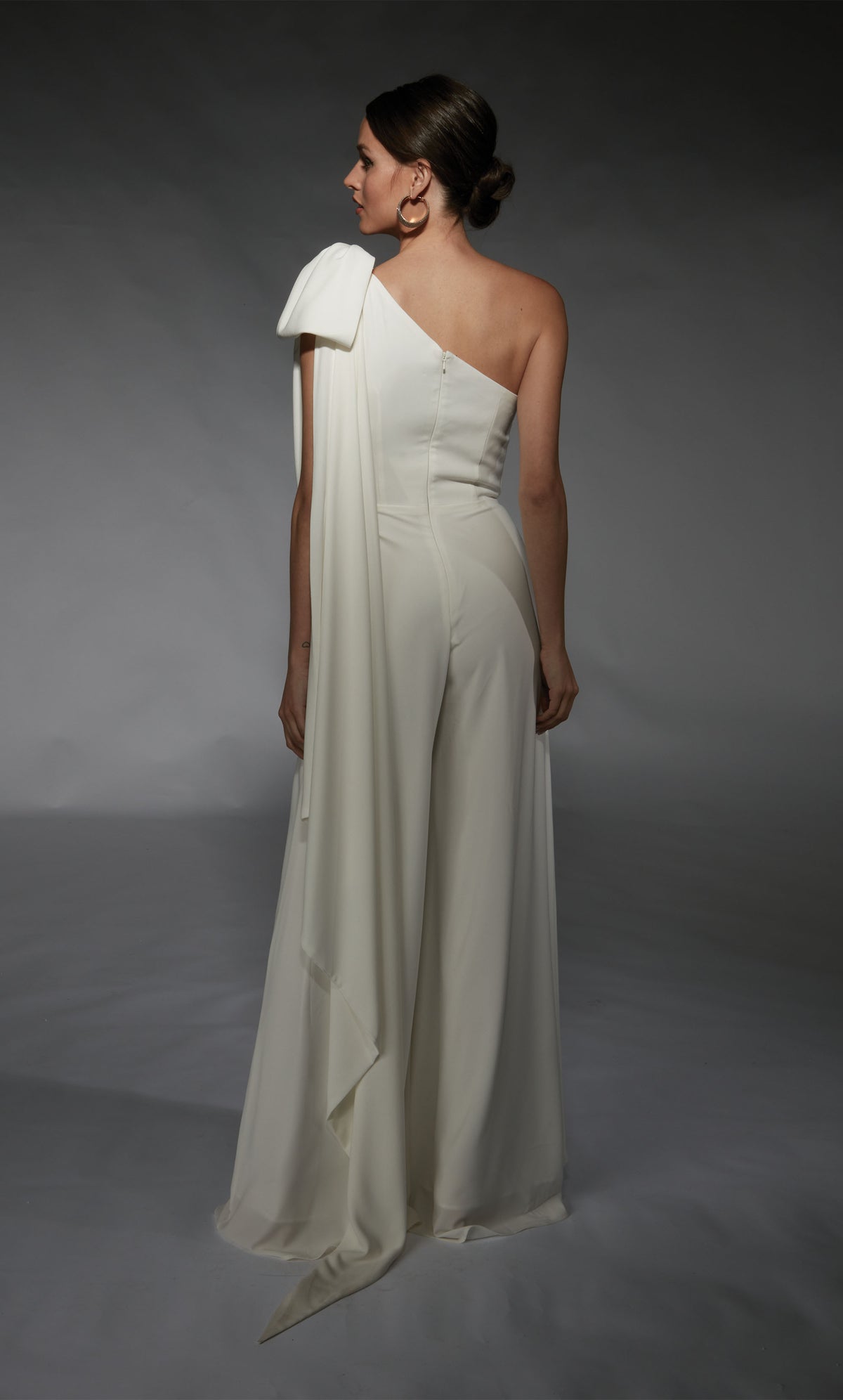 Formal Dress: 70065. Short, One Shoulder, Jumpsuit, Closed Back