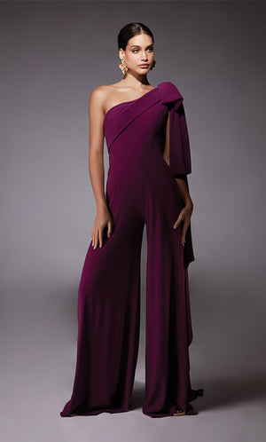 Formal Dress: 70065. Short, One Shoulder, Jumpsuit, Closed Back