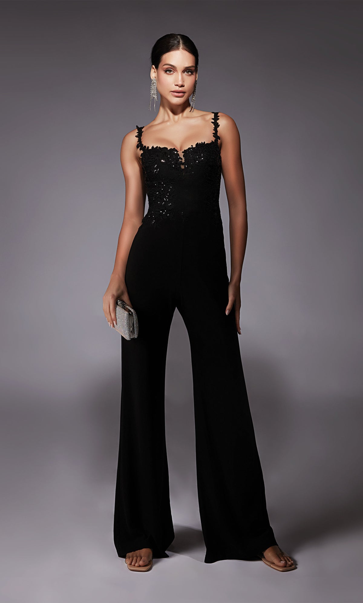 Formal Dress: 70073. Short, Plunging Neckline, Jumpsuit