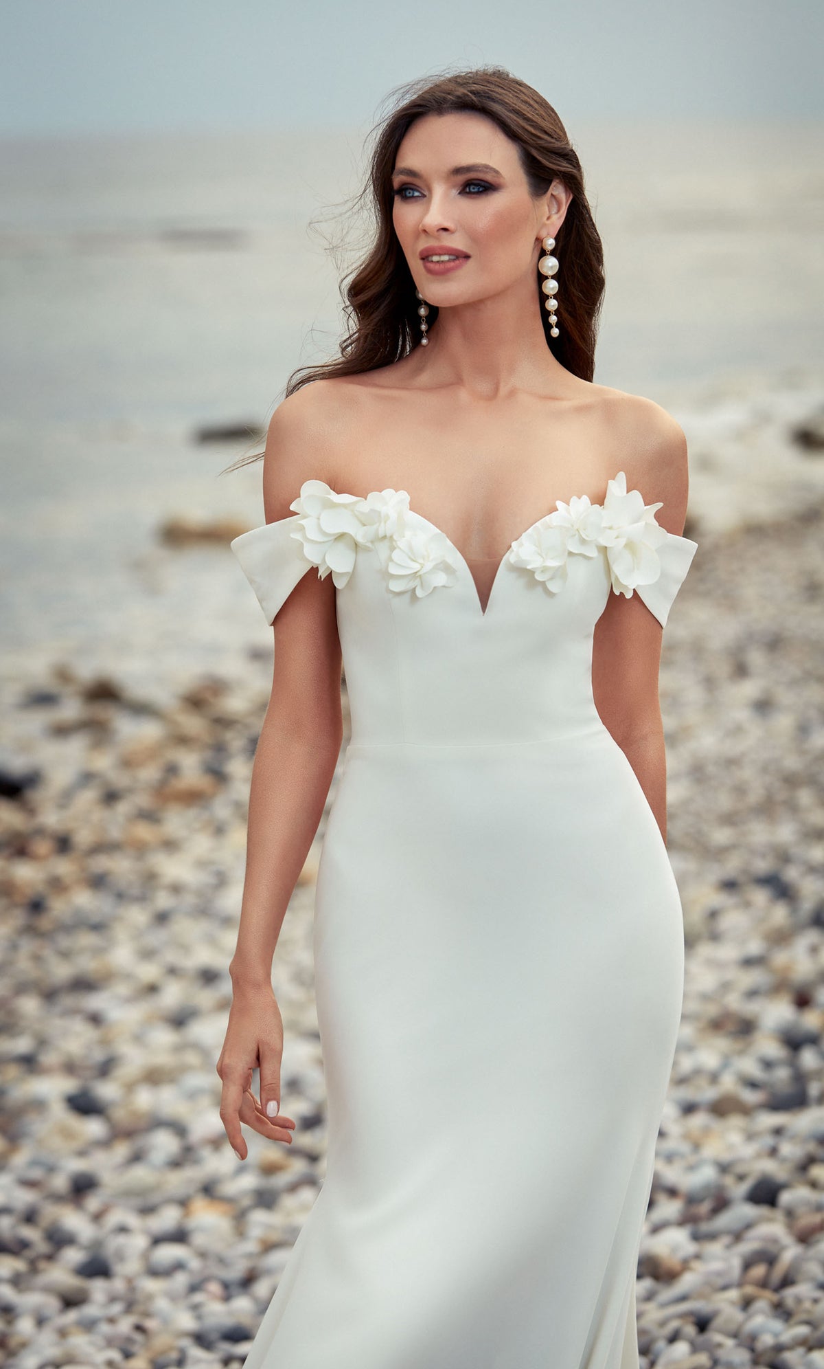 Formal Dress: 7062. Long, Off The Shoulder, Mermaid, Closed Back