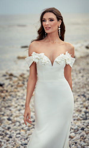 Formal Dress: 7062. Long, Off The Shoulder, Mermaid, Closed Back