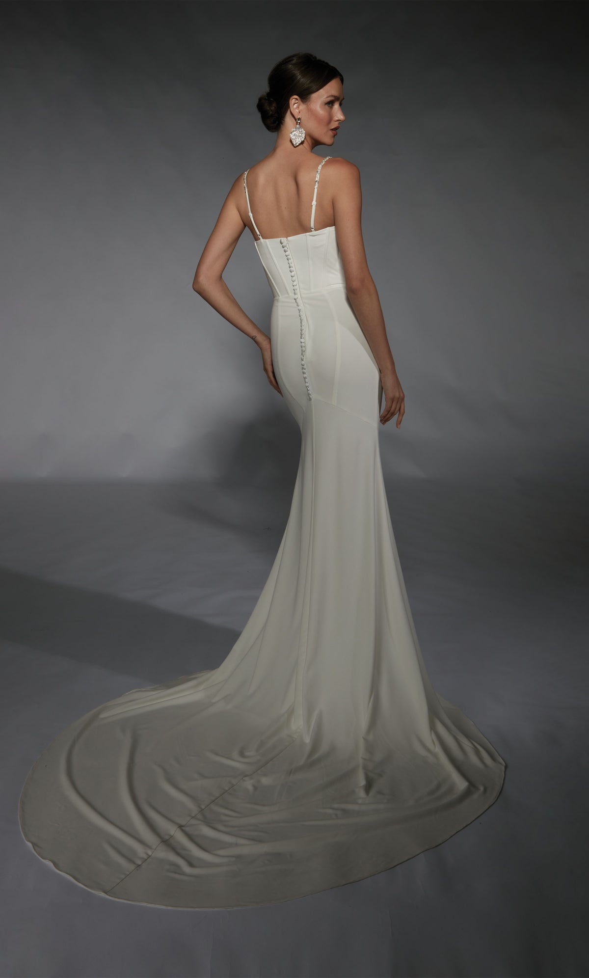 Formal Dress: 7103. Long, Cowl Neck, Straight, Closed Back