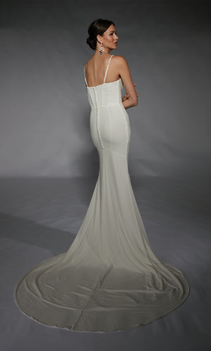 Formal Dress: 7104. Long, Plunging Neckline, Straight