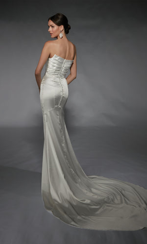 Formal Dress: 7106. Long, Off The Shoulder, Straight, Closed Back