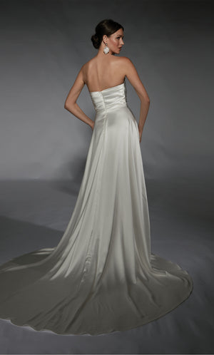 Formal Dress: 7107. Long, Off The Shoulder, Straight, Closed Back