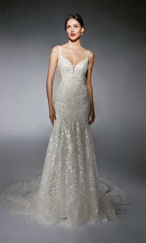 Formal Dress: 7120. Long, Plunging Neckline, Fitted, Open Back