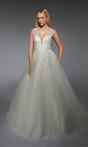 Formal Dress: 7128. Long, Plunging Neckline, Ball Gown