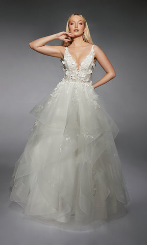 ALYCE Paris 7131 Bridal Plunging Chic Ballgown Dress