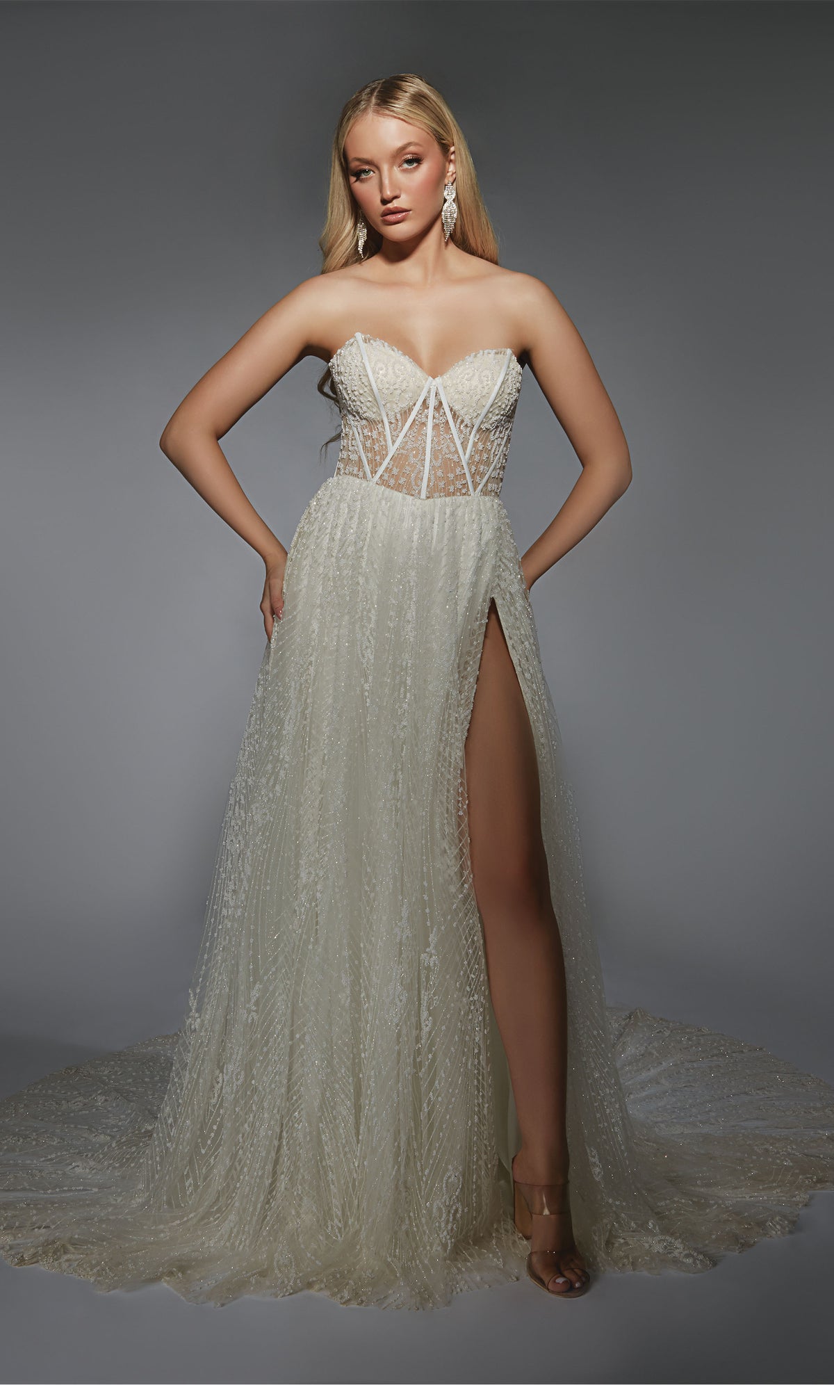 Formal Dress: 7133. Long, Sweetheart Neckline, A-line