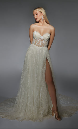 Formal Dress: 7133. Long, Sweetheart Neckline, A-line