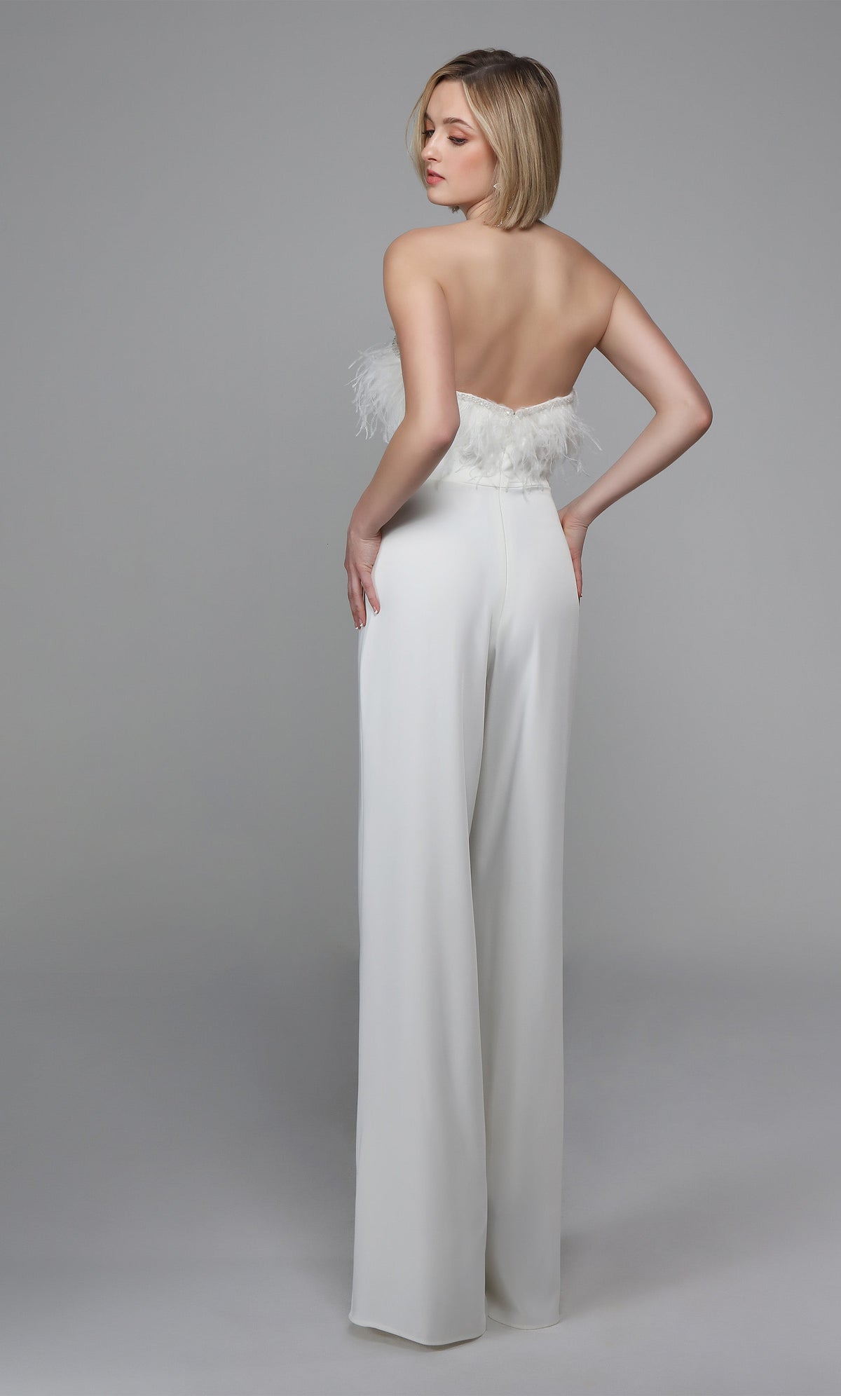 Formal Dress: 1706. Long Jumpsuit, Strapless, Jumpsuit Alyce Paris