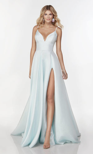 Formal Dress: 1736. Long Sexy Dress, Plunging Neckline, A-line Alyce Paris