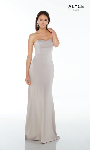 Formal Dress: 27105. Long, Scoop Neck, Straight Alyce Paris