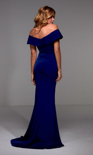 Formal Dress: 27489. Long Evening Dress, Off The Shoulder, Fit N Flare Alyce Paris