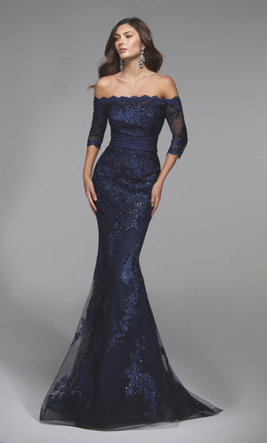 Formal Dress: 27495. Long Sexy Dress, Off The Shoulder, Mermaid Alyce Paris