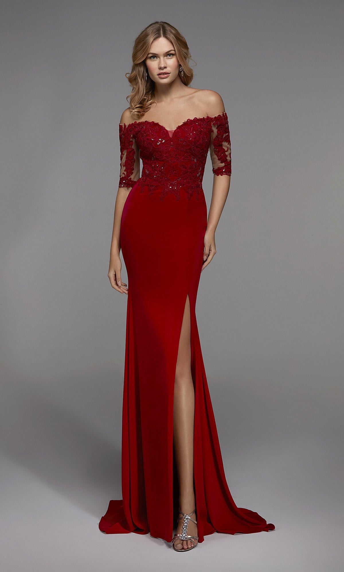 Formal Dress: 27518. Long Sexy Dresses, Off The Shoulder, Straight Alyce Paris