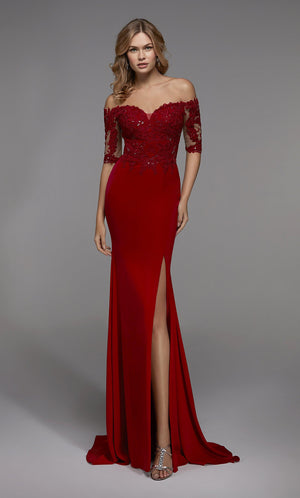 Formal Dress: 27518. Long Sexy Dresses, Off The Shoulder, Straight Alyce Paris